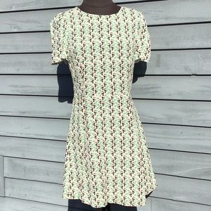NWT Zara Short Sleeve Tropical Toucan Dress Medium